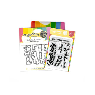 Waffle Flower Spellcial Sentiments Stamp and Die Combo Set