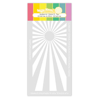 Waffle Flower Sunburst Stencil for Slimline and Mini Slimline