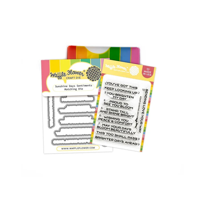 Sunshine Days Sentiments Stamp and Die Combo