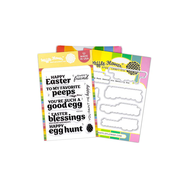 Egg Hunt Sentiments Stamp and Die Combo Set