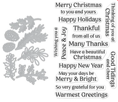 Winter Foliage Stamp & Cut XL Stamp and Die Set