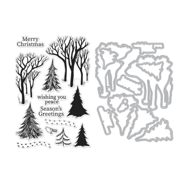 Winter Trees Stamp Bundle - Clear Stamp & Die Set