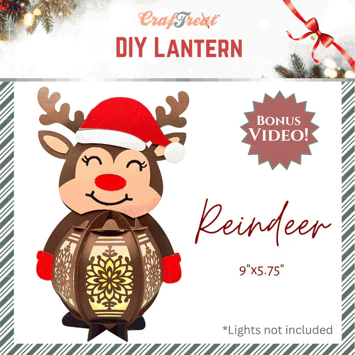 DIY Reindeer Paper Lantern - Holiday Craft Kit