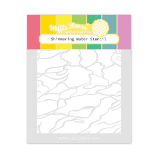 Waffle Flower Shimmering Water Stencil for card making