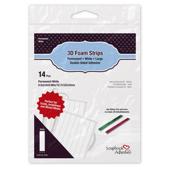 3D Foam Strips Large White