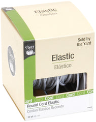 White Round Cord Elastic 1/8