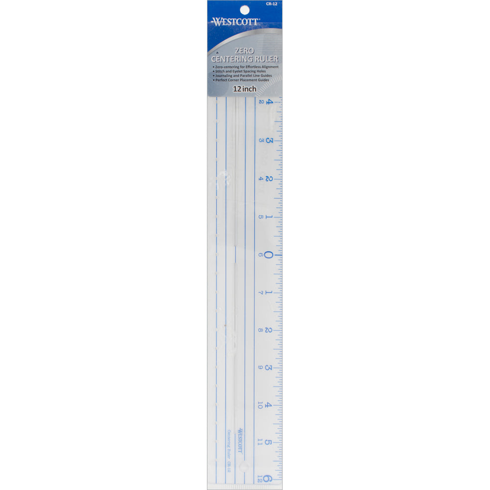 Zero Centering 12" Plastic Ruler