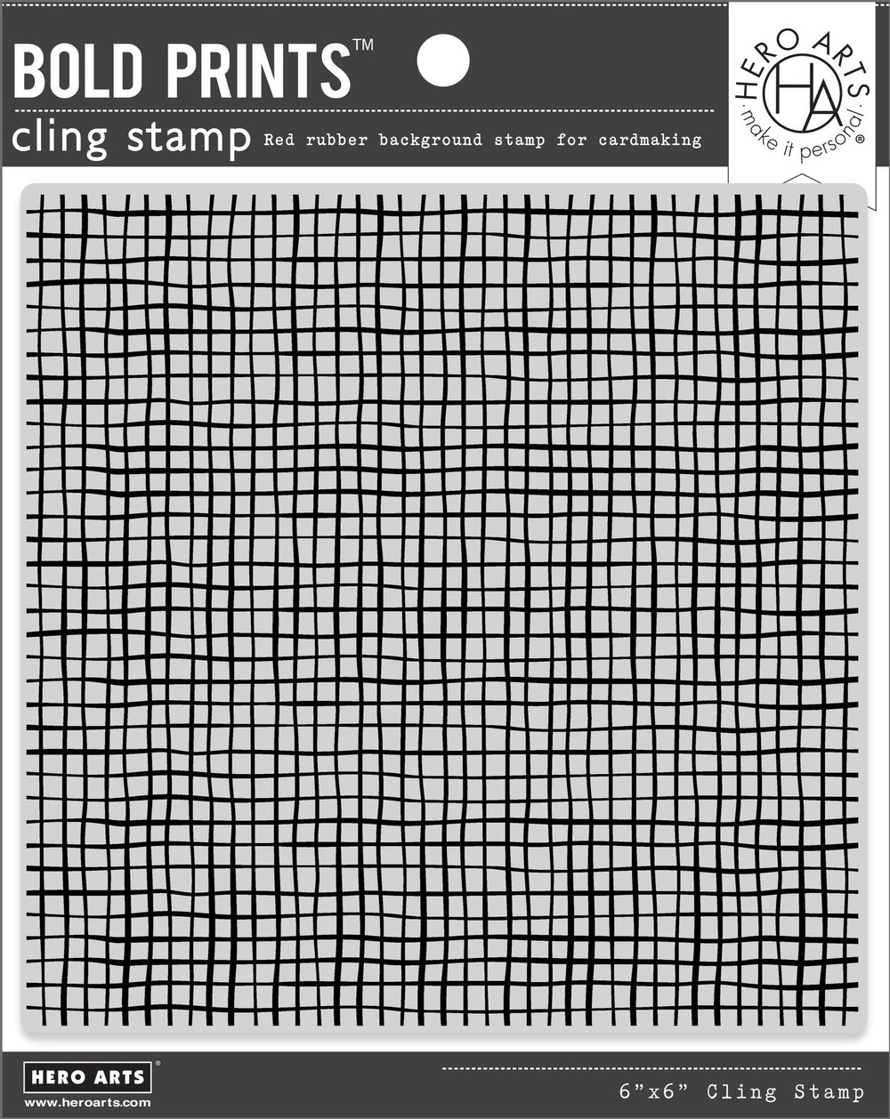 Burlap Bold Prints Red Rubber Stamp