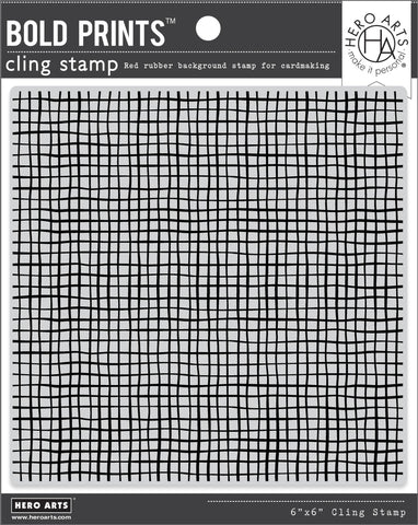 Burlap Bold Prints Red Rubber Stamp