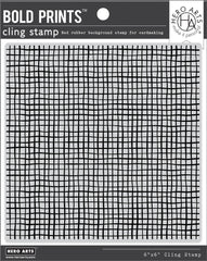 Burlap Bold Prints Red Rubber Stamp