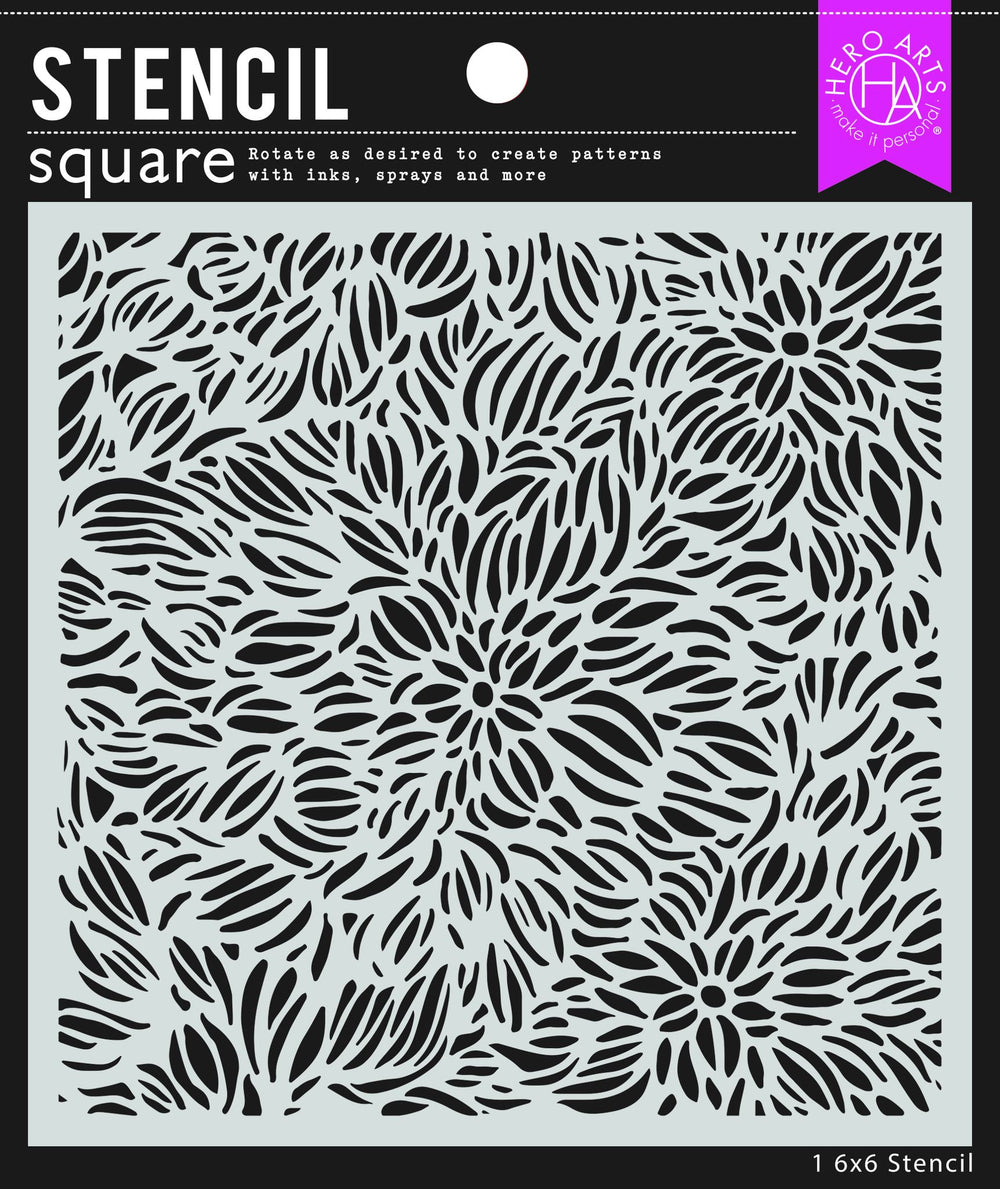 Petal Burst 6"x6" Stencil