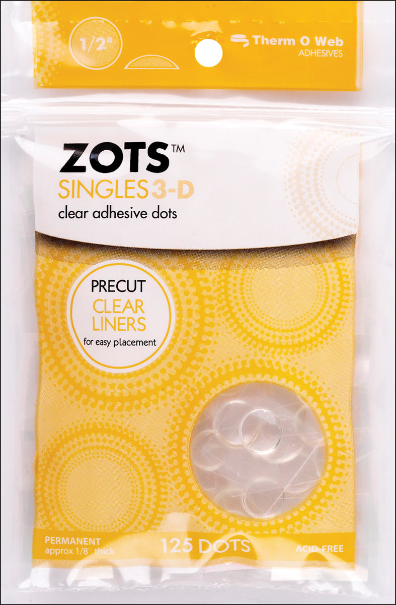 Zots Singles Thick Clear Adhesive Dots-3D