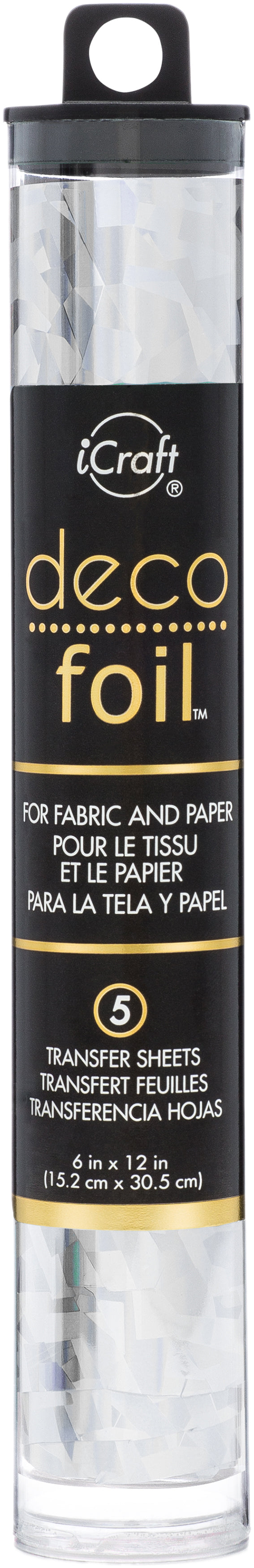 Deco Foil Silver Shattered Glass Transfer Sheets