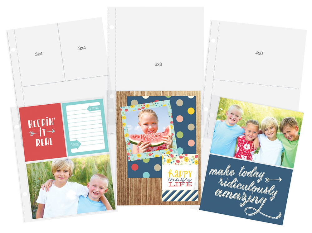 6"X8" Sn@p! Pocket Page Refill 12/Pkg-Variety Pack
