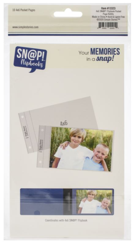 4"X6" Flipbook Pocket Page 10/Pkg-(1) 4"X6" Pocket
