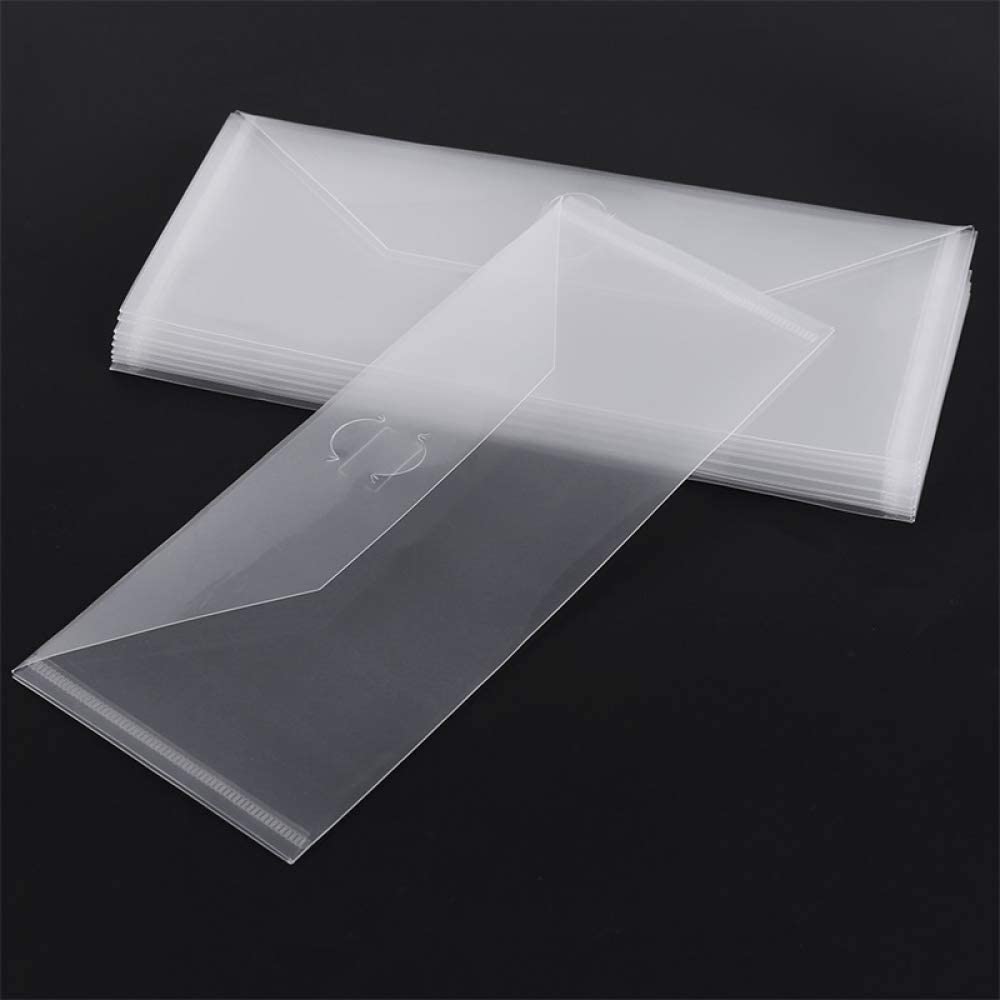 Slimline Storage Pockets, Clear Plastic, Resealable, 3.9"x9.4"