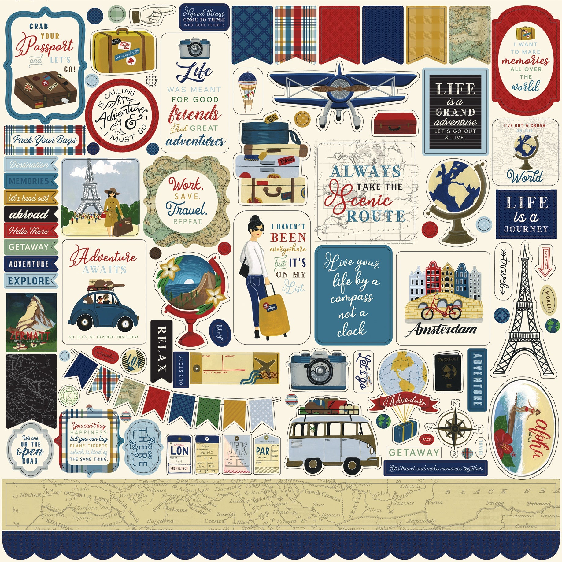 Scenic Route Elements Cardstock Stickers