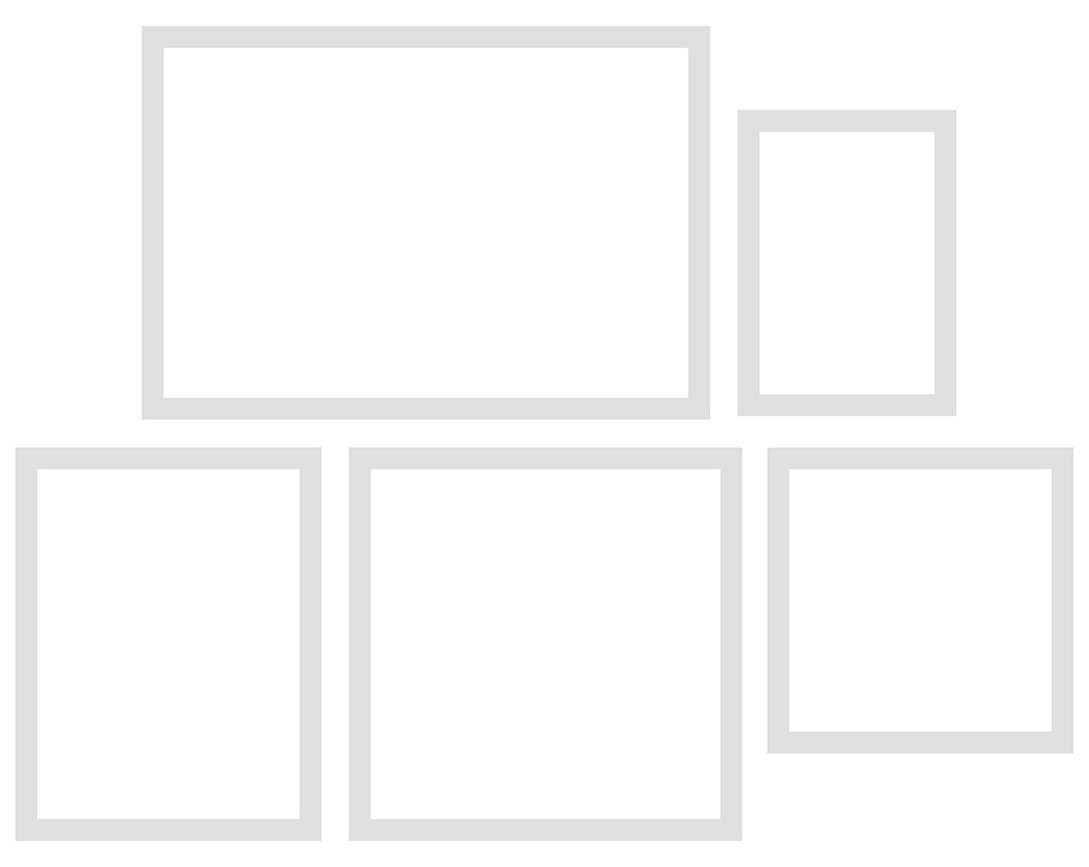 Simple Pages Photo Mat Templates 5/Pkg, Simple Stories, 1 each of 2