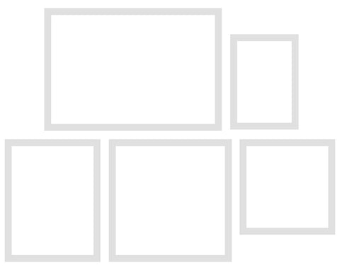 Simple Pages Photo Mat Templates 5/Pkg