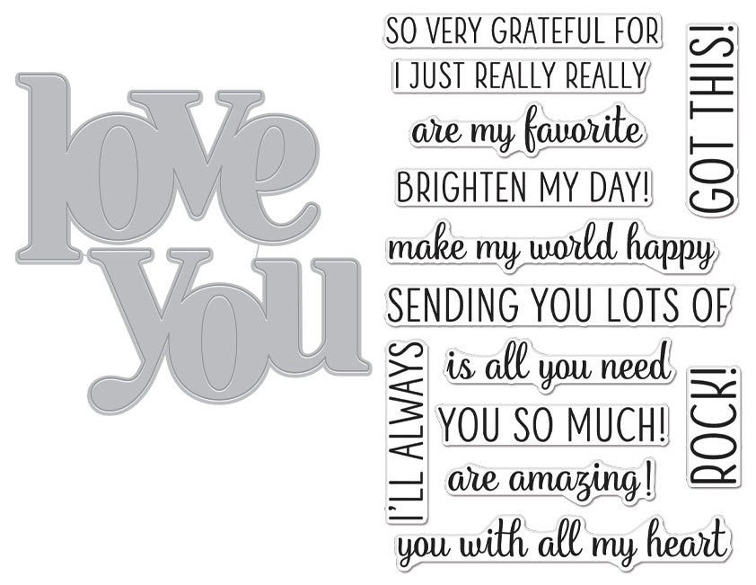 Love You XL Stamp & Cut