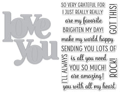 Love You XL Stamp & Cut