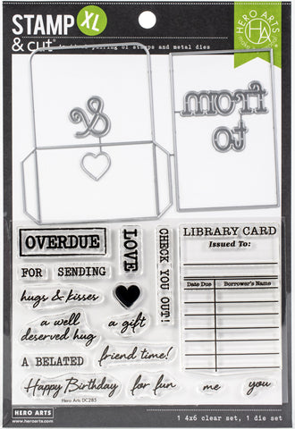 Library Card XL Stamp & Cut