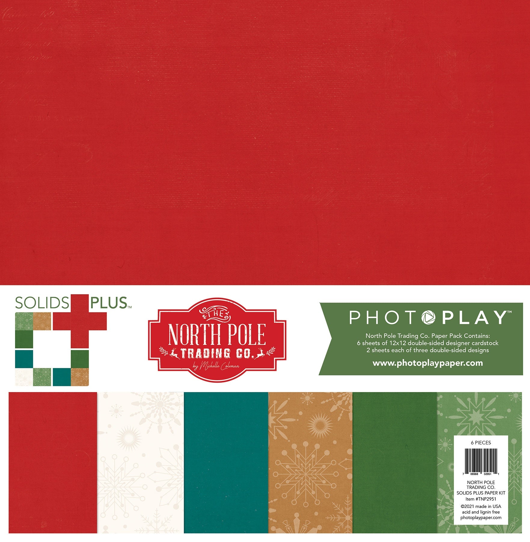 The North Pole Trading Co. Double-Sided Solids + Paper Pack