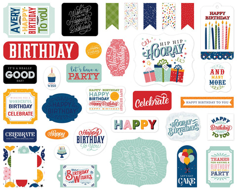 Birthday Salutations Icons Ephemera