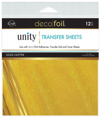 Gold Glitter Deco Foil Transfer Sheets By Unity
