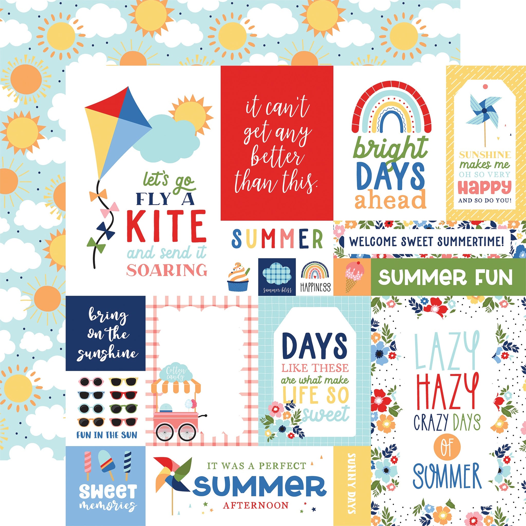 My Favorite Summer Multi Journaling Cards 12x12 Patterned Paper