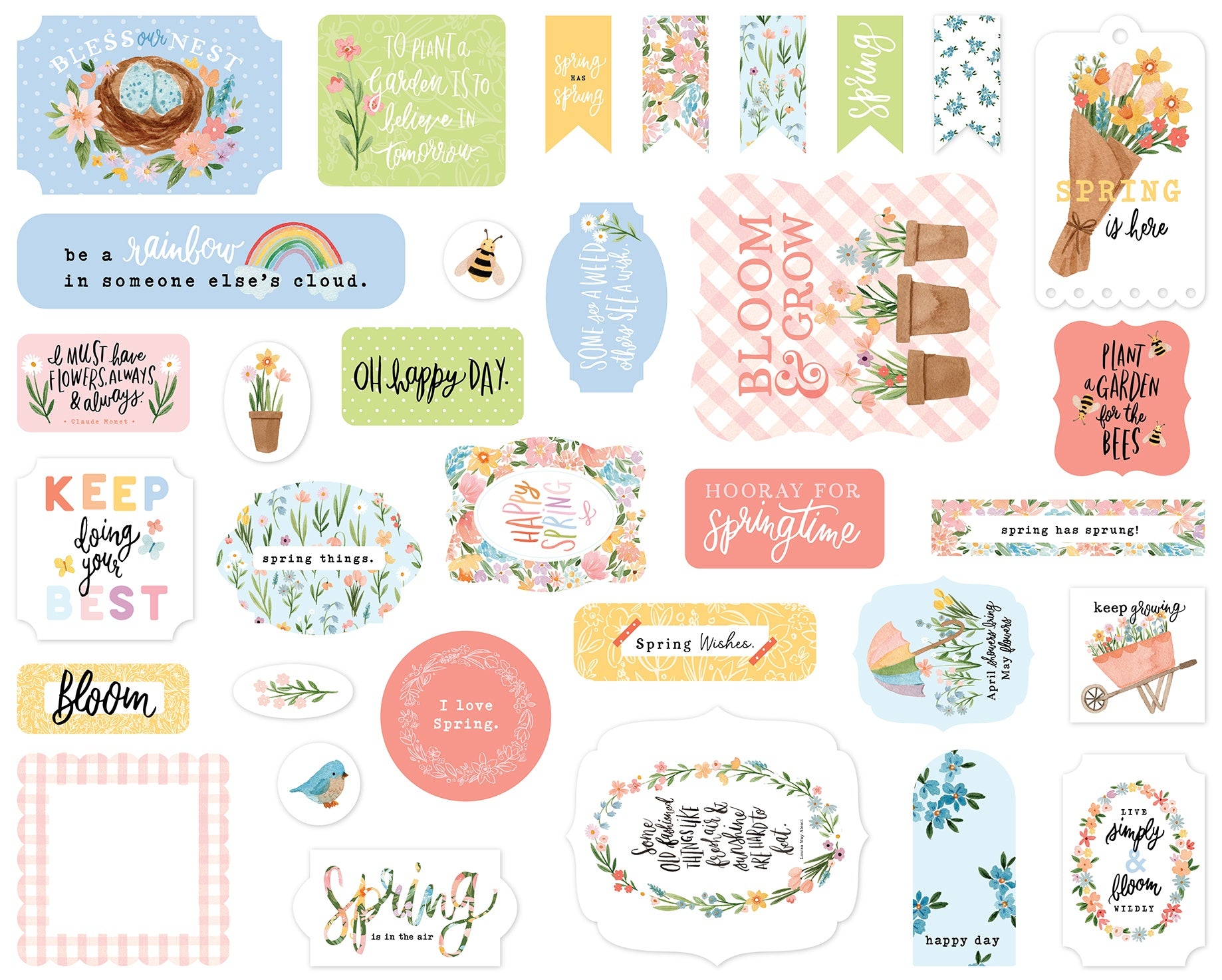 My Favorite Spring Icons Cardstock Ephemera