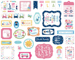Play All Day Girl Icons Cardstock Ephemera
