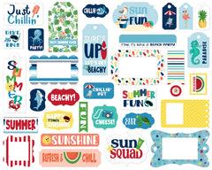 Beach Party Frames & Tags Cardstock Ephemera