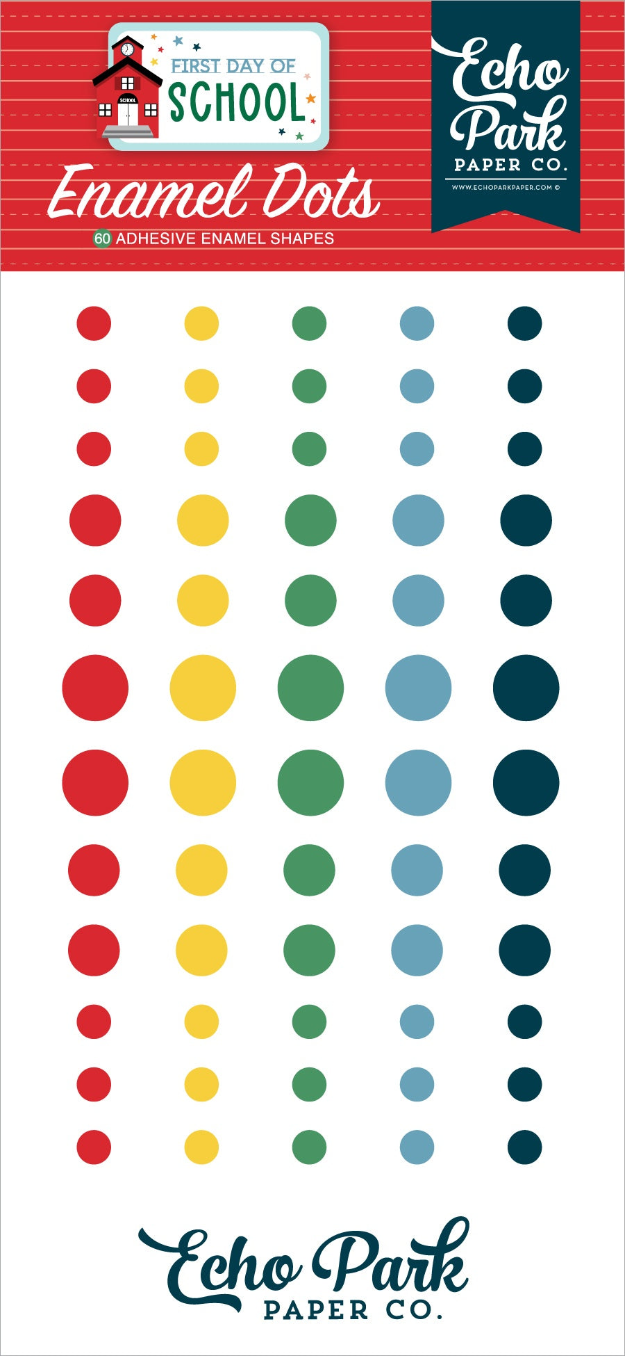 First Day of School Enamel Dots