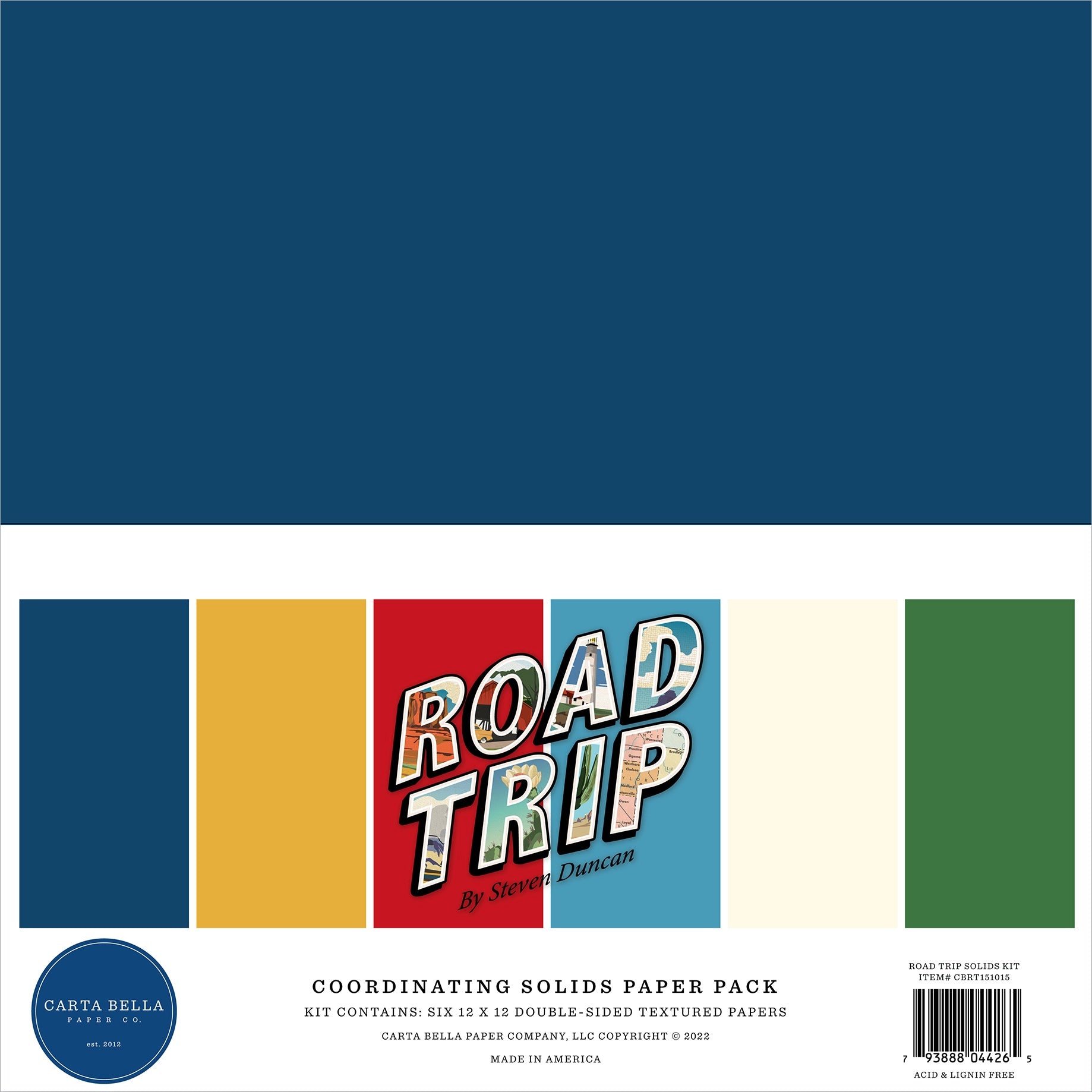 Road Trip Double-Sided Solid Cardstock