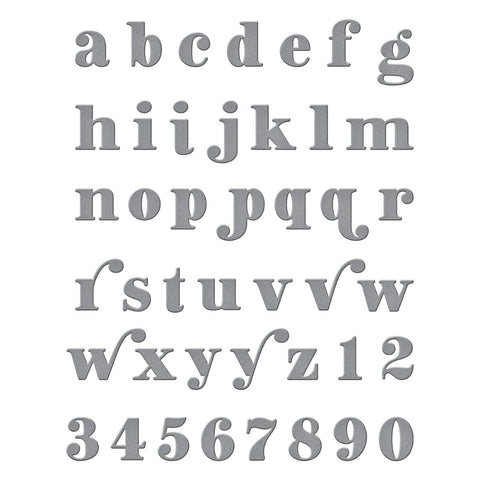 Be Bold Lowercase Alphabet & Numbers Etched Dies