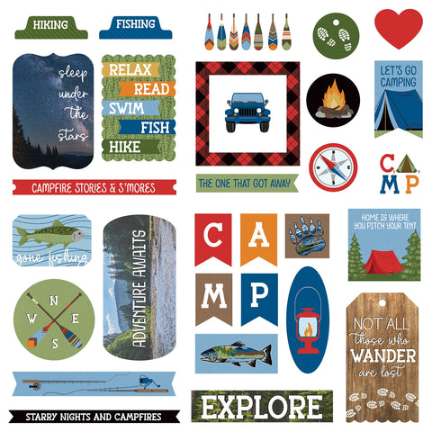 The Great Outdoors Ephemera Cardstock Die-Cut