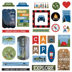 The Great Outdoors Ephemera Cardstock Die-Cut