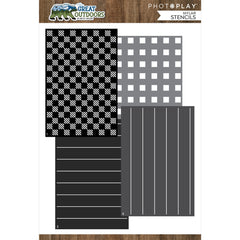 The Great Outdoors Plaid Stencil Builder - 4 part stencil