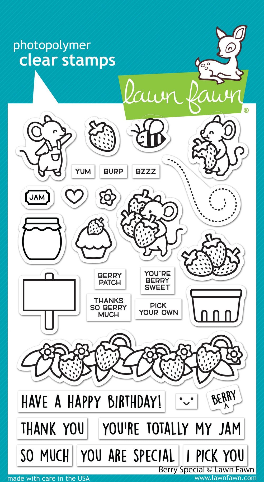 Berry Special 4"x6" Clear Stamps