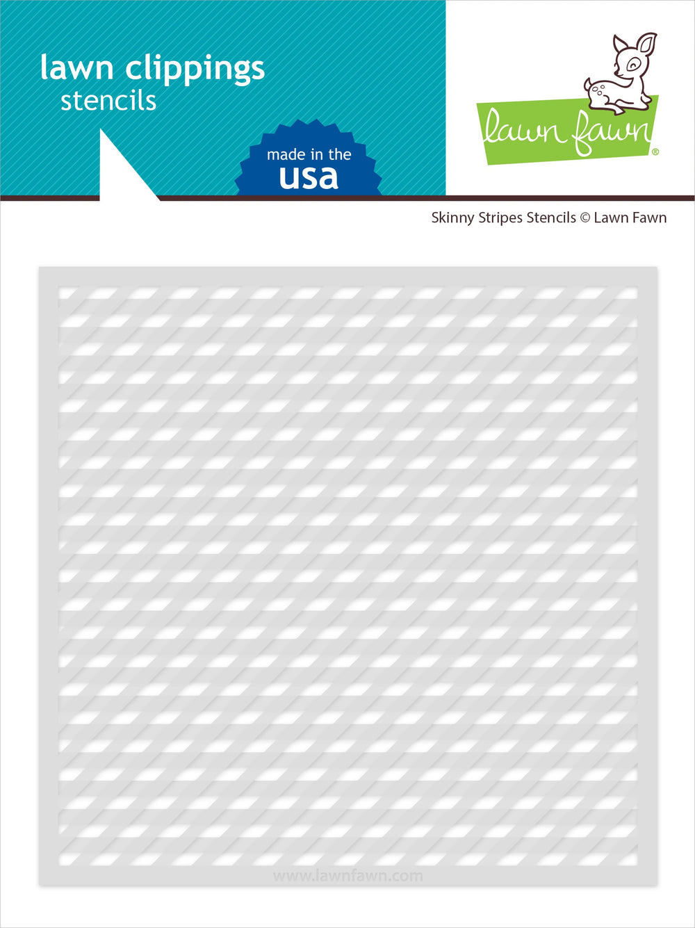 Skinny Stripes Lawn Clippings Stencils