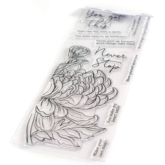 Chrysanthemum Clear Slimline Stamp Set