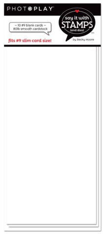 Say It with Stamps - #9 Blank White Scored Card 10/Pkg