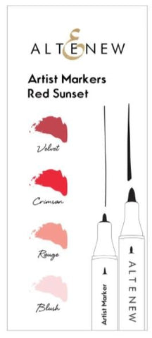 Artist Alcohol Markers Red Sunset Set