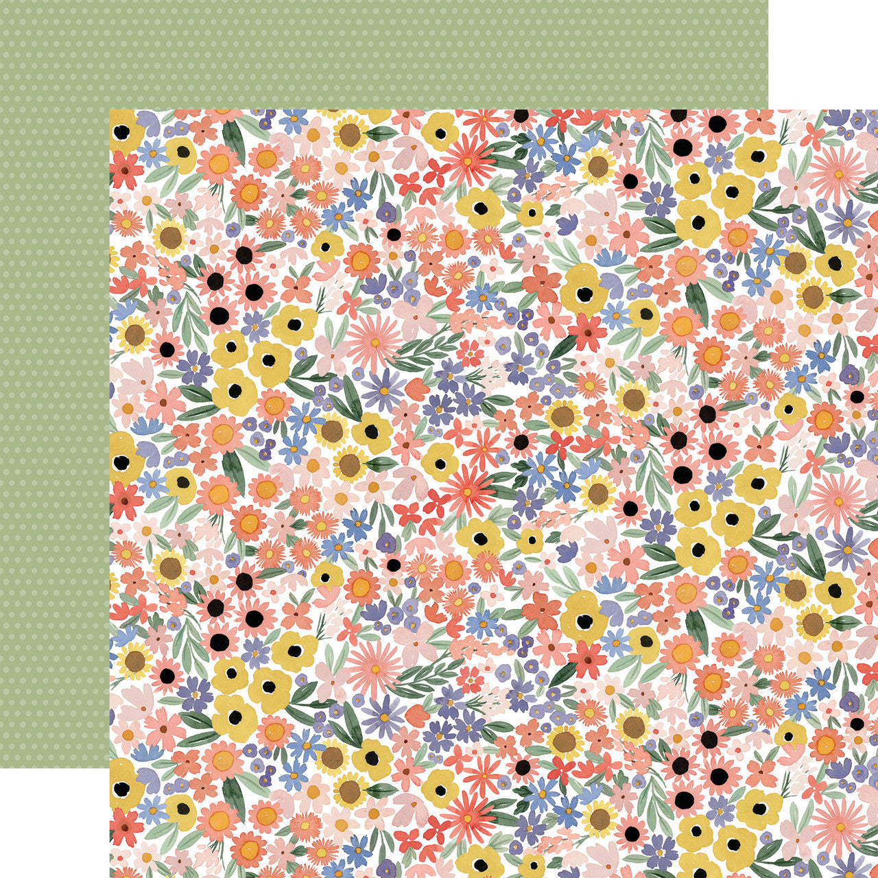 Here There and Everywhere Wildflower Blooms Double-Sided Patterned Paper