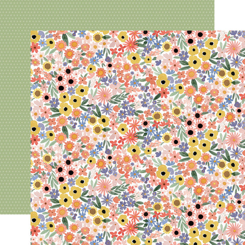 Here There and Everywhere Wildflower Blooms Double-Sided Patterned Paper
