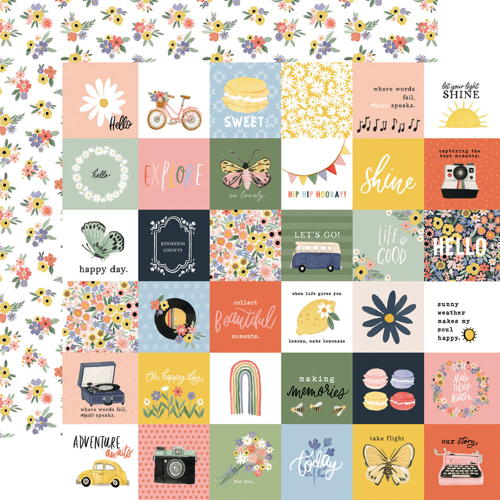 Here There and Everywhere 2x2 Journaling Cards Double-Sided Patterned Paper