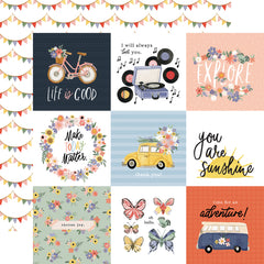 Here There and Everywhere 4x4 Journaling Cards Double-Sided Patterned Paper