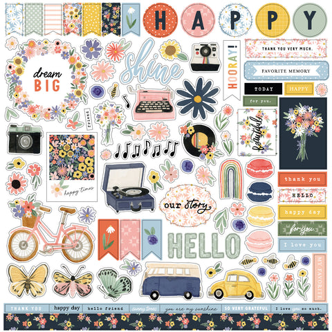 Here There and Everywhere Element Sticker 12x12 Sheet