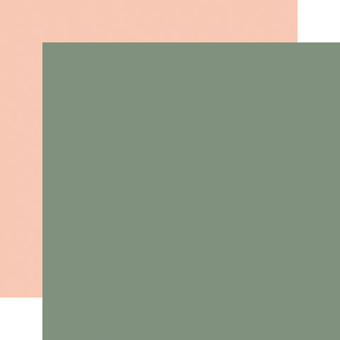 Here There and Everywhere Green/Light Pink Coordinating Solid